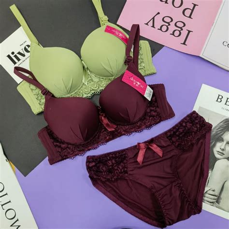 Bra Set Women Cup A Wired Bra Lingerie Baju Dalam Wanita Berdawai Shopee Malaysia