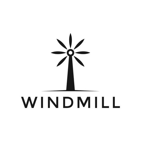 simple windmill logo design template  vector art  vecteezy