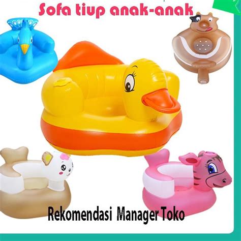 Jual Kursi Pompa Bayi Belajar Duduk Sofa Tiup Lipat K Paus Kelinci