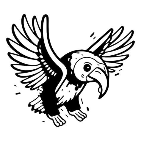 Premium Vector Illustration Of A Vulture Bird With Wings Vector