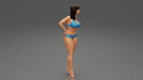 Sexy Woman In Bikini Pose D Model D Printable Cgtrader