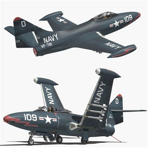 Grumman F9F Panther 3D model - TurboSquid 2029112