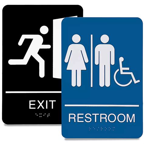 Bathroom Signs, Restroom Signs, Unisex Bathroom Signs in Stock - ULINE.ca