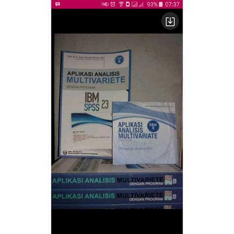 Jual ANALISIS APLIKASI MULTIVARIATE IBM SPSS 23 CD Prof Dr H Imam