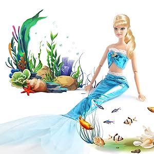 Amazon Digabi 11 Sets Mermaid Barbi Mermaid Tail Dresses And Bikini Clothes Set Fit 11 5