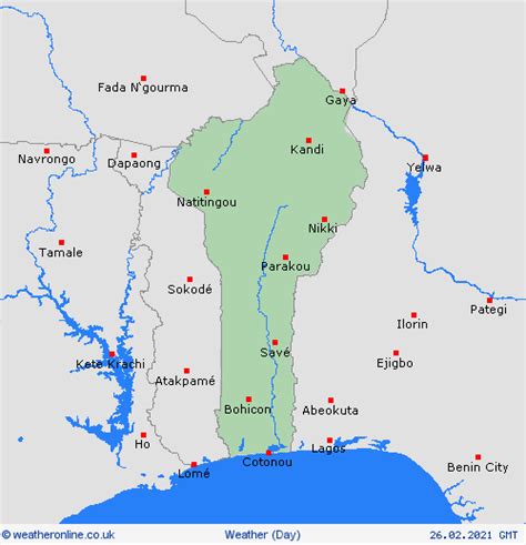 Overview Benin - Forecast maps - weather forecast