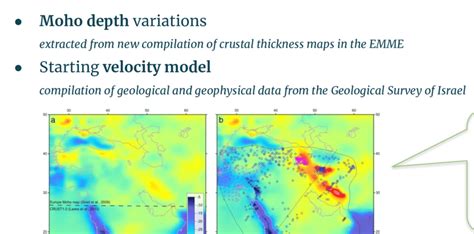 Moho depth maps in the EMME region. (a) Pre-existing Moho map (b) New ...