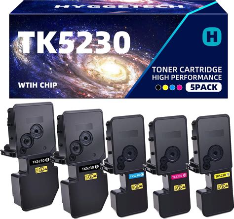 Hyggetech TK5230 TK-5230 5er Toner kompatibel mit Kyocera TK5230 TK ...