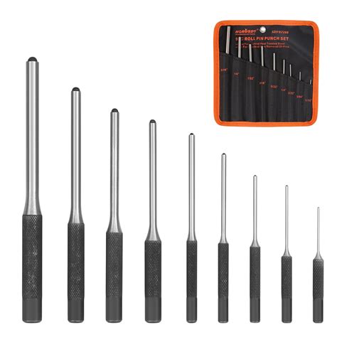 9pc Forged Steel Roll Pin Punch Set in Roll Up Case Rifle Gunsmithing Jewelers - Walmart.com