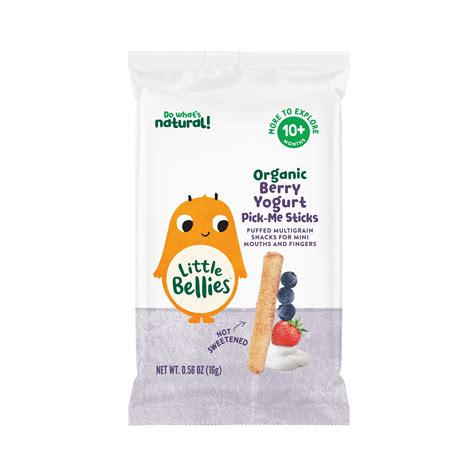 Little Bellies Organic Berry Yogurt Pick-Me Sticks, Baby & Toddler Puff ...
