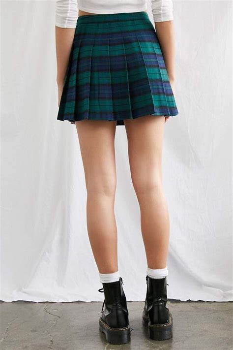 Forever 21 Pleated Plaid Mini Skirt Mini Skirts Plaid Mini Skirt 90s Urban Fashion