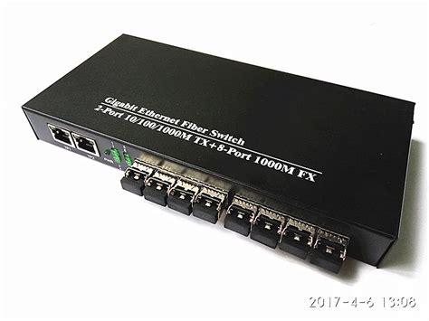 10 ports Gigabit Fiber Switch 2 port RJ45 + 8 port sfp fiber switch ...