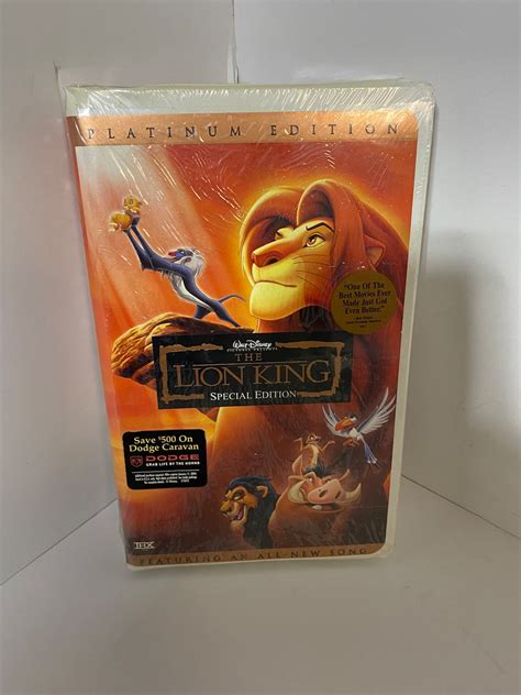 The Lion King Vhs 2003 Platinum Edition Features An All New Etsy