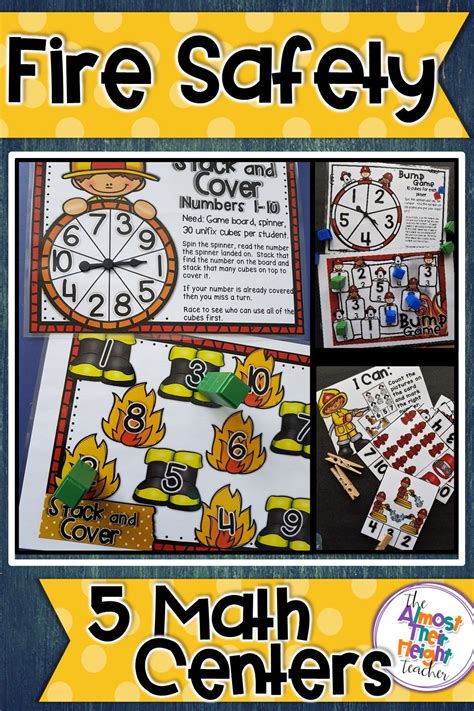 Fire Safety Themed Math Centers Allows You To Help Reinforce Your