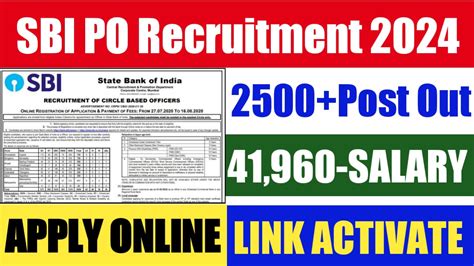 SBI PO Recruitment 2024 Apply Online Fees Vacancy Eligibility