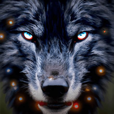 Black Wolf With Blue Eyes Wallpaper