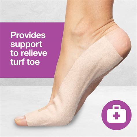 ZenToes Turf Toe T-Straps - 10 Pack Moleskin Splints for Big Toe