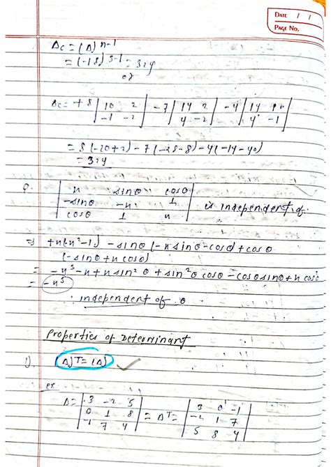 Solution Determinants And Matrices Every Concept With Examples Studypool