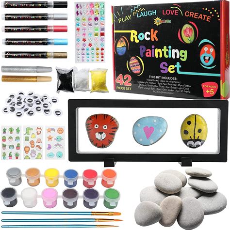 Rock Painting Kit for Adults and Kids – Kids Painting Kit with Rock ...