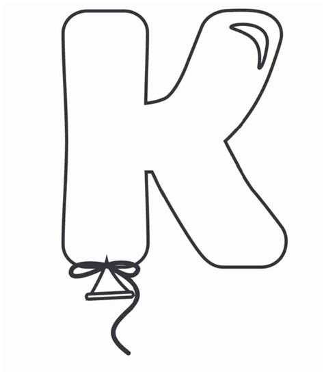 Printable Bubble Letters Balloon Letter K