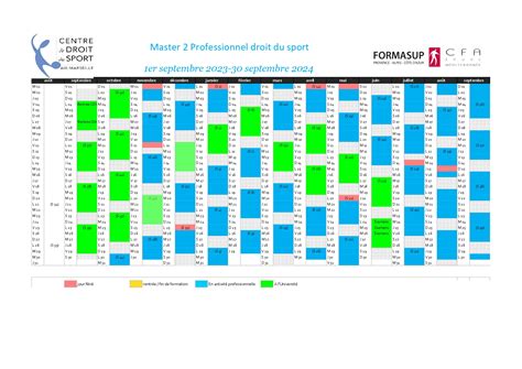 Calendrier Alternance Fayre Jenilee