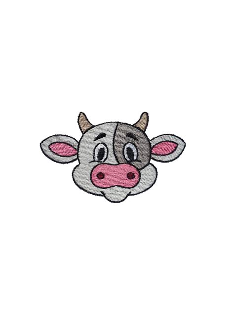 Face It Cow Filled Stitch Machine Embroidery Designanimal Etsy