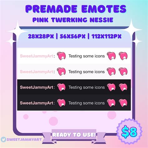 Apex Legends Animated Pink Twerking Nessie Twitch Emotes Discord Emotes