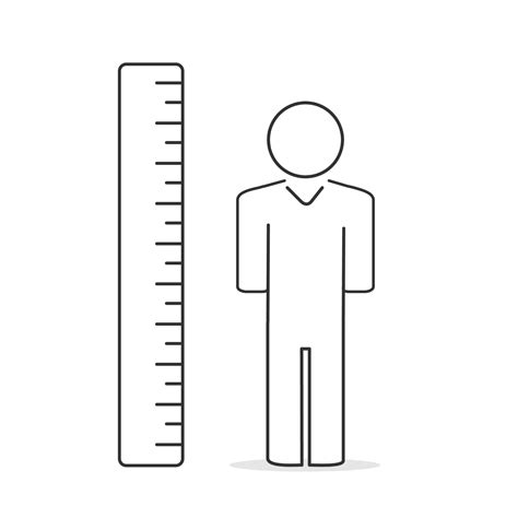 Height measure scale and man black icon. 26274564 Vector Art at Vecteezy