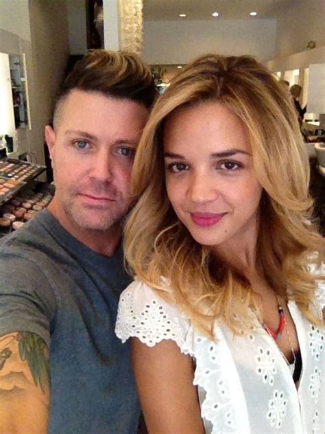 Actress Georgie Flores Balayage Golden Blonde Base Color Lift By