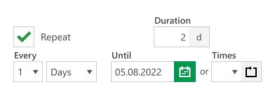 recurring tasks  center