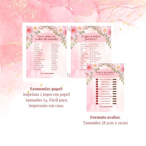 Bingo para Chá de Lingerie Elo7 Produtos Especiais