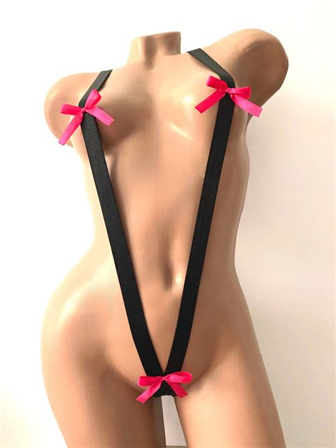 Extreme Slingshot Monokini Erotic Kawaii Lingerie Exotic Dancewear Cosplay Bdsm Stripper Outfits