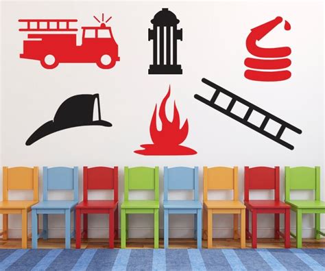 Wall Decal Fireman Fire Truck Decal DB205