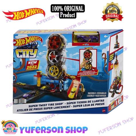 Promo Hot Wheels Hotwheels City Super Spin Twist Tire Shop Playset Diskon Di Seller Toys