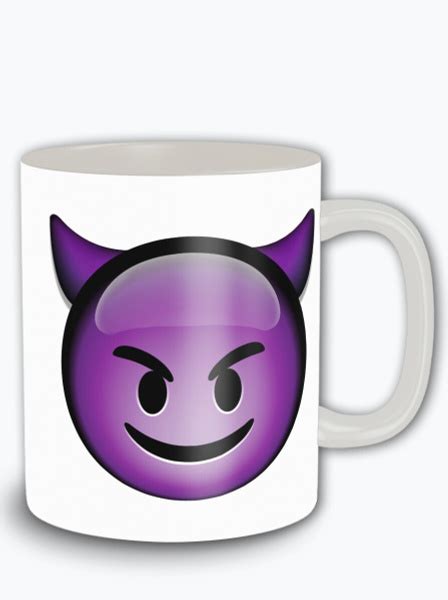 Кружка "мемы эмодзи смайлик emoji демон с улыбкой - 7482", 330 мл ...