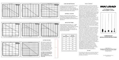 LOWBAND/VHF INSTALLATION INSTRUCTIONS - Antenna