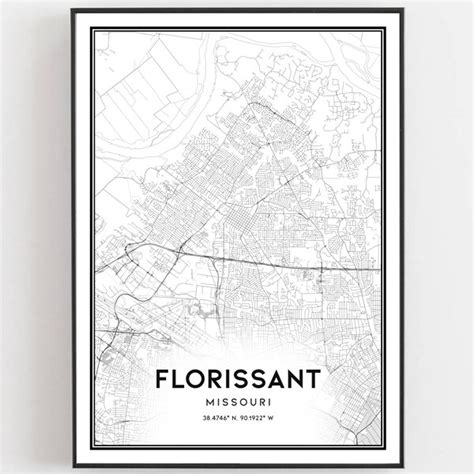 Map of Florissant Missouri - Etsy