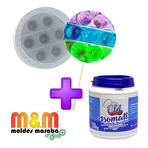 Kit Molde Pirulito Fidget Pop It Cm Redondo Isomalt G Shopee Brasil