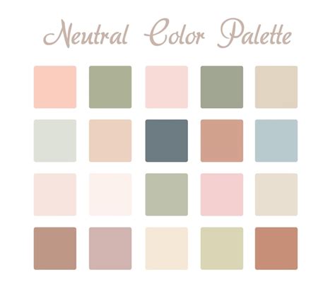 neutral color palette premium vector