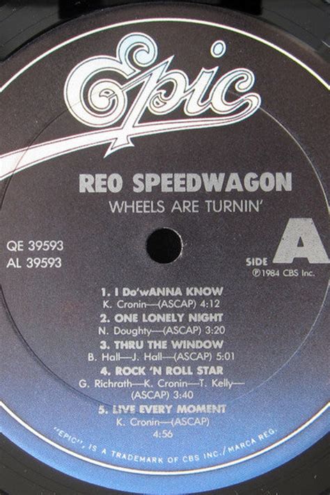 Reo Speedwagon Wheels Are Turnin Lp Album Pit Vg 7 Shopperboard