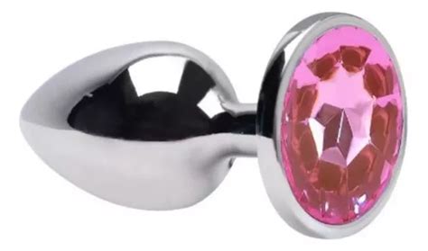 Plug Anal Pequeno A O Inox Cristal Embalagem Discreta Cor Rosa Mercadolivre