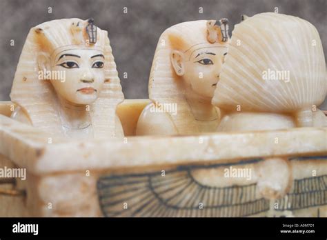 The canopic jars of Pharaoh Tutankhamun Cairo Museum Stock Photo - Alamy