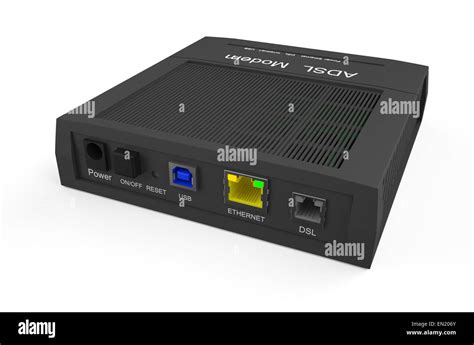 DSL modem isolated on white background Stock Photo - Alamy