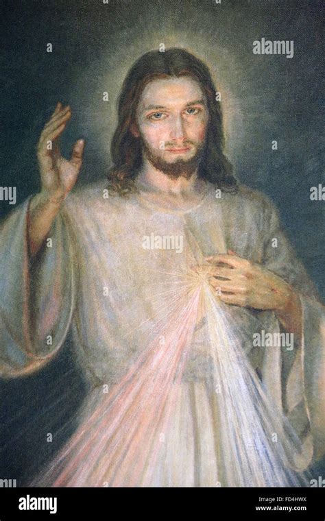 Painting. Merciful Jesus Christ Stock Photo - Alamy
