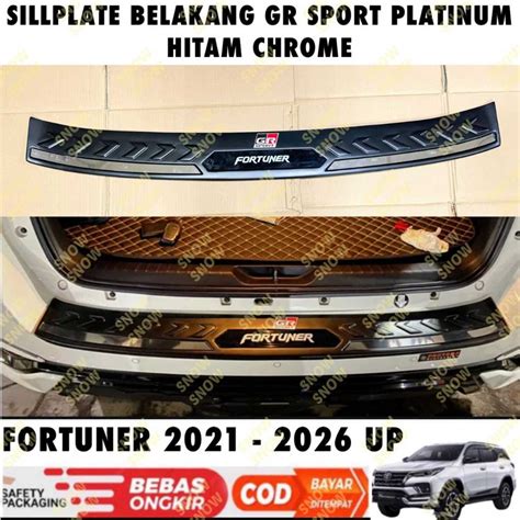 Hitam Rear Sillplate All New Fortuner Gr Sport