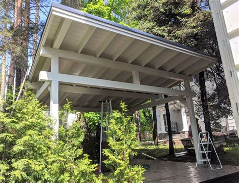 Фотогалерея деревянных навесов компании «Московские навесы» в Москве