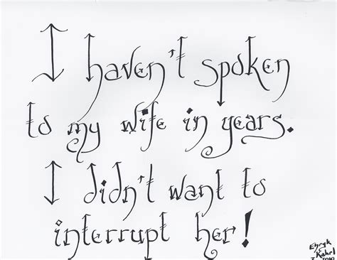 Calligraphy - Interrupt Wife
