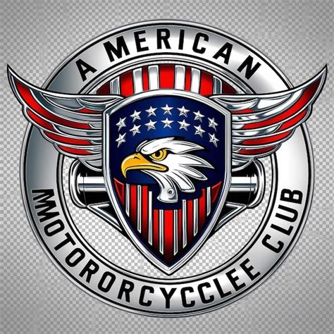 A Bold Illustrative American Motorcycle Club Logo Premium Ai