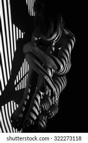 Body Nude Woman Black White Zebra Stock Photo Shutterstock