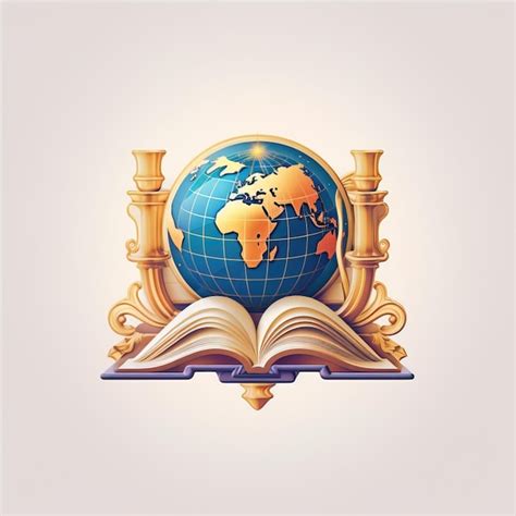 Premium Ai Image Character Symbol Of A Globe Resting On An Open Book